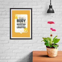 Ezposterprints - Your Body | Gym Inspiration Motivation Quotes - 08x12 ambiance display photo sample