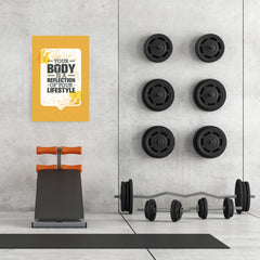 Ezposterprints - Your Body | Gym Inspiration Motivation Quotes - 24x36 ambiance display photo sample