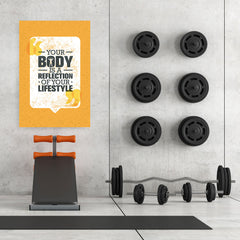 Ezposterprints - Your Body | Gym Inspiration Motivation Quotes - 32x48 ambiance display photo sample