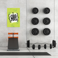 Ezposterprints - Giving Up | Gym Inspiration Motivation Quotes - 24x36 ambiance display photo sample