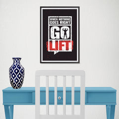 Ezposterprints - Go Lift | Gym Inspiration Motivation Quotes - 12x18 ambiance display photo sample