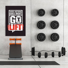 Ezposterprints - Go Lift | Gym Inspiration Motivation Quotes - 32x48 ambiance display photo sample