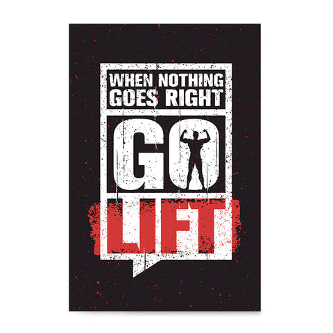 Ezposterprints - Go Lift | Gym Inspiration Motivation Quotes