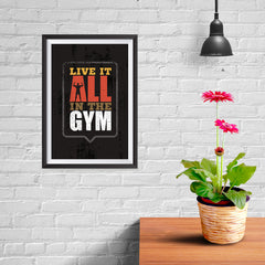 Ezposterprints - Live It | Gym Inspiration Motivation Quotes - 08x12 ambiance display photo sample
