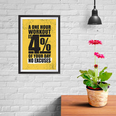 Ezposterprints - No Excuses | Gym Inspiration Motivation Quotes - 08x12 ambiance display photo sample