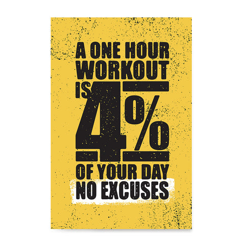 Ezposterprints - No Excuses | Gym Inspiration Motivation Quotes