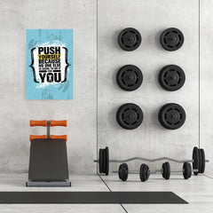 Ezposterprints - Push Yourself | Gym Inspiration Motivation Quotes - 24x36 ambiance display photo sample