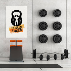Ezposterprints - Train Hard | Gym Inspiration Motivation Quotes - 32x48 ambiance display photo sample