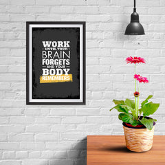 Ezposterprints - Work Until | Gym Inspiration Motivation Quotes - 08x12 ambiance display photo sample