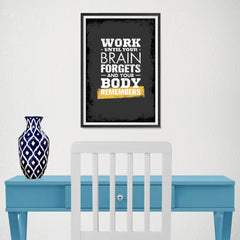 Ezposterprints - Work Until | Gym Inspiration Motivation Quotes - 12x18 ambiance display photo sample