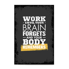 Ezposterprints - Work Until | Gym Inspiration Motivation Quotes