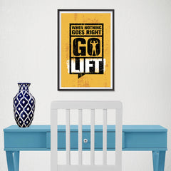 Ezposterprints - Go Lift 2 | Gym Inspiration Motivation Quotes - 12x18 ambiance display photo sample