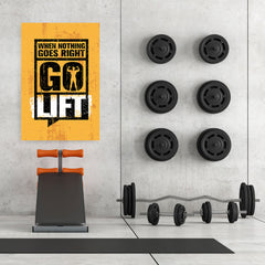 Ezposterprints - Go Lift 2 | Gym Inspiration Motivation Quotes - 32x48 ambiance display photo sample