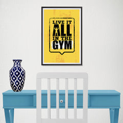 Ezposterprints - Live It 2 | Gym Inspiration Motivation Quotes - 12x18 ambiance display photo sample