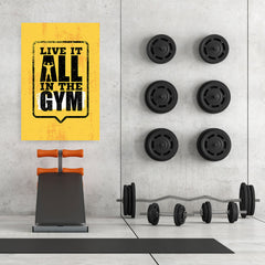 Ezposterprints - Live It 2 | Gym Inspiration Motivation Quotes - 32x48 ambiance display photo sample