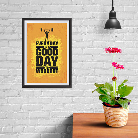 Ezposterprints - Good Day | Gym Inspiration Motivation Quotes - 08x12 ambiance display photo sample