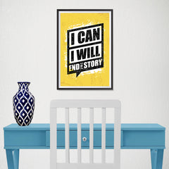 Ezposterprints - I Can | Gym Inspiration Motivation Quotes - 12x18 ambiance display photo sample