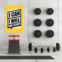 Ezposterprints - I Can | Gym Inspiration Motivation Quotes - 32x48 ambiance display photo sample