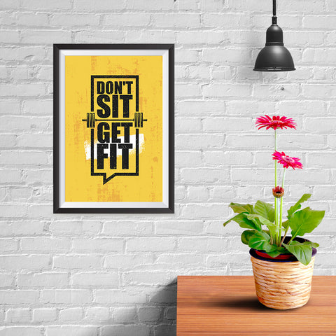 Ezposterprints - Get Fit | Gym Inspiration Motivation Quotes - 08x12 ambiance display photo sample