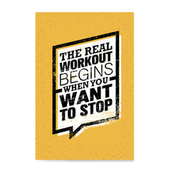 Ezposterprints - real Workout | Gym Inspiration Motivation Quotes
