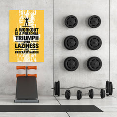 Ezposterprints - Laziness | Gym Inspiration Motivation Quotes - 32x48 ambiance display photo sample
