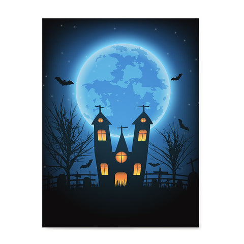 Ezposterprints - Under the Blue Moon Halloween Poster