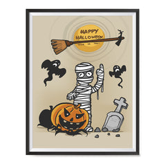 Ezposterprints - Mummy and the Broom Halloween Poster ambiance display photo sample