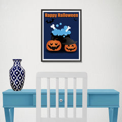 Ezposterprints - Happy Pumpkin Witches Halloween Poster - 12x16 ambiance display photo sample