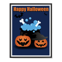 Ezposterprints - Happy Pumpkin Witches Halloween Poster ambiance display photo sample