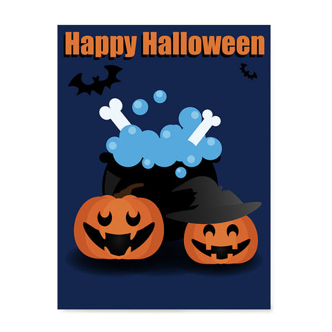 Ezposterprints - Happy Pumpkin Witches Halloween Poster