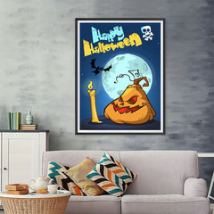 Ezposterprints - Jabba the Pumpkin Halloween Poster - 36x48 ambiance display photo sample