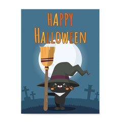 Ezposterprints - Happy Kitten Halloween Halloween Poster
