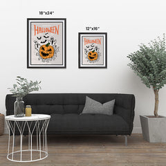Ezposterprints - The Ghosts and The Bad Boss Pumpkin Halloween Poster ambiance display photo sample