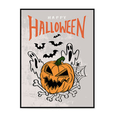 Ezposterprints - The Ghosts and The Bad Boss Pumpkin Halloween Poster