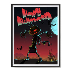 Ezposterprints - The Pumpkin Gone Crazy Halloween Poster ambiance display photo sample