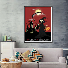 Ezposterprints - The Reaper With Treats Halloween Poster - 36x48 ambiance display photo sample