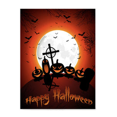 Ezposterprints - Midnight at Cemetery Halloween Poster