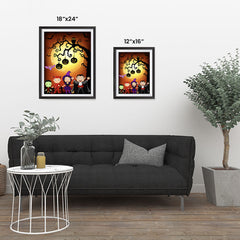 Ezposterprints - Kids with Costumes Halloween Poster ambiance display photo sample