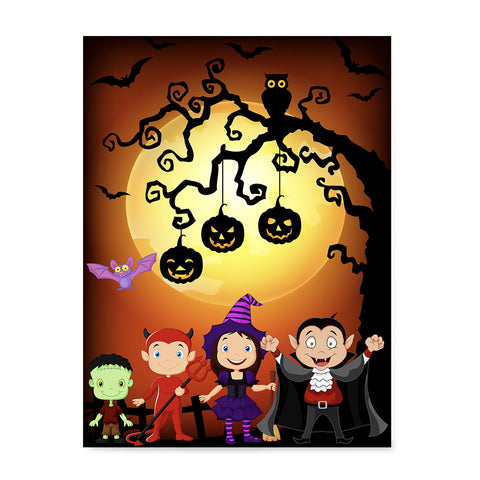 Ezposterprints - Kids with Costumes Halloween Poster