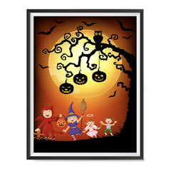 Ezposterprints - Kids with Costumes 2 Halloween Poster ambiance display photo sample