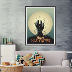 Ezposterprints - The Grunge Gothic Hand Halloween Poster - 36x48 ambiance display photo sample