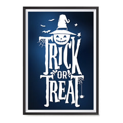Ezposterprints - Trick Or Treat - Blue Halloween Poster ambiance display photo sample