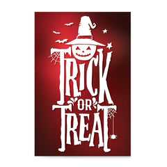 Ezposterprints - Trick Or Treat - Red Halloween Poster ambiance display photo sample