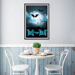 Ezposterprints - Moonligth - Blue Halloween Poster - 12x18 ambiance display photo sample