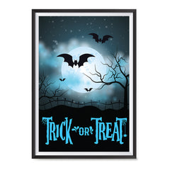 Ezposterprints - Moonligth - Blue Halloween Poster ambiance display photo sample