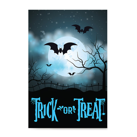 Ezposterprints - Moonligth - Blue Halloween Poster ambiance display photo sample