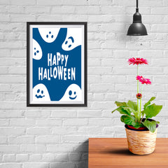 Ezposterprints - Ghosts - Blue Halloween Poster - 08x12 ambiance display photo sample