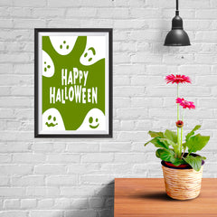 Ezposterprints - Ghosts - Green Halloween Poster - 08x12 ambiance display photo sample