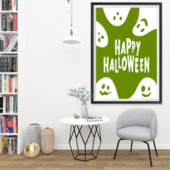Ezposterprints - Ghosts - Green Halloween Poster - 32x48 ambiance display photo sample