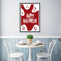 Ezposterprints - Ghosts - Red Halloween Poster - 12x18 ambiance display photo sample